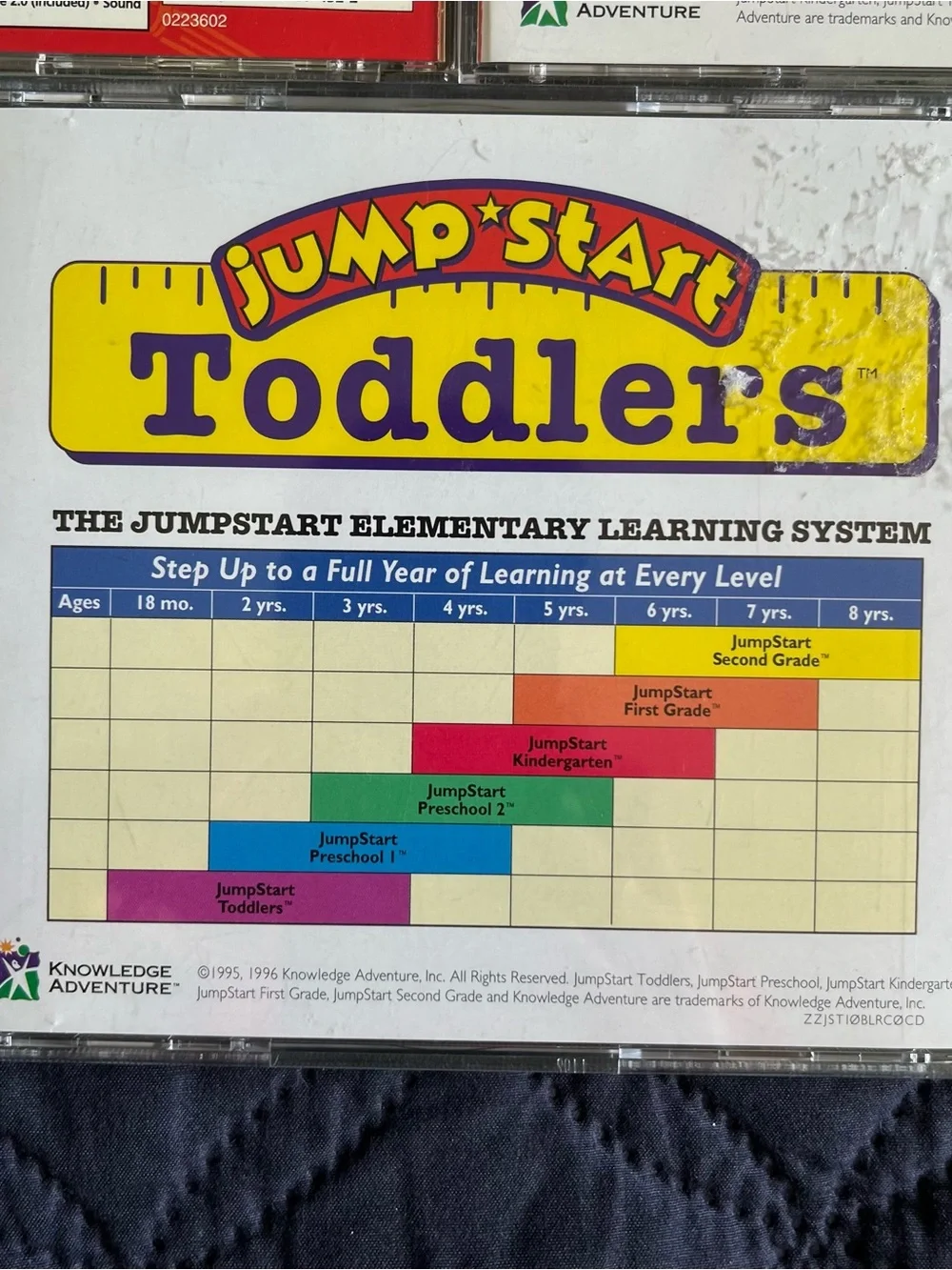Lot of 3 Jump Start PC CD-ROMs Preschool, 1st Grade, Toddlers